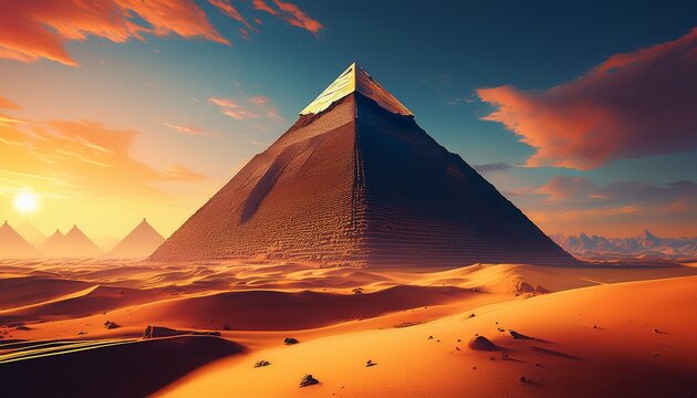 explore the magnificent pyramids of egypt standing tall in the desert marvel at ancient wonders built with precision this stunning architecture inspires awe ai