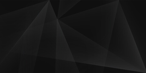 Obraz premium Black technology geometric low poly abstract background. Vector design
