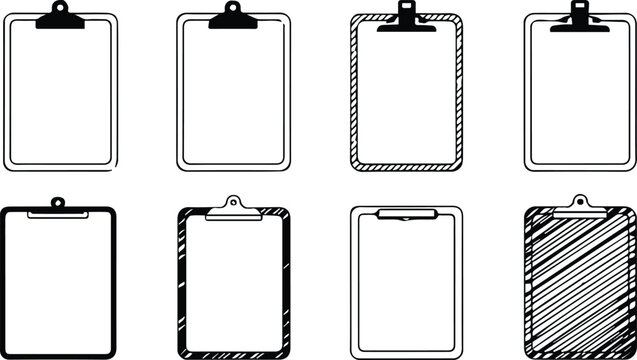 clipboard set hand drawn illustrations for design