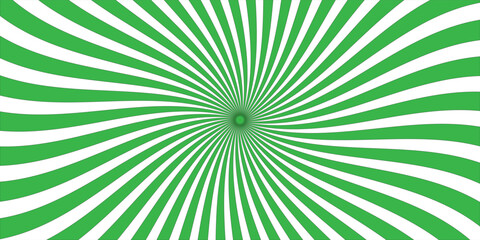 Fototapeta premium Illustration of green and white rays from the corner