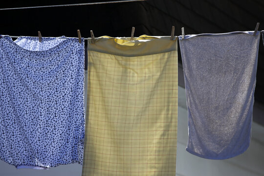 corde &agrave; linge	&agrave; l'ext&eacute;rieur