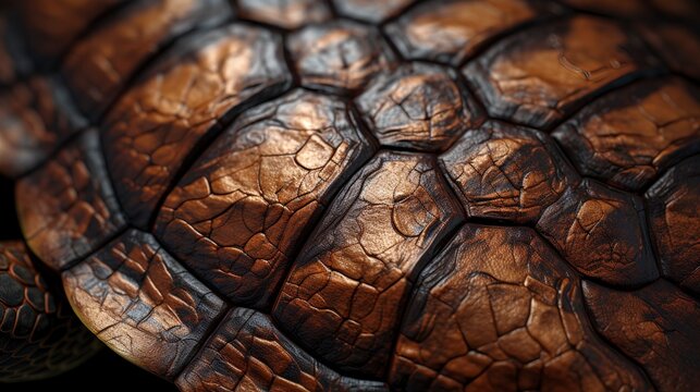A photo of a turtle's leathery skin