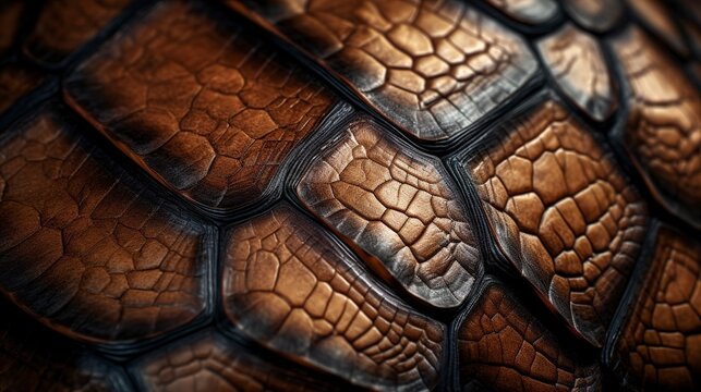 A photo of a turtle's leathery skin