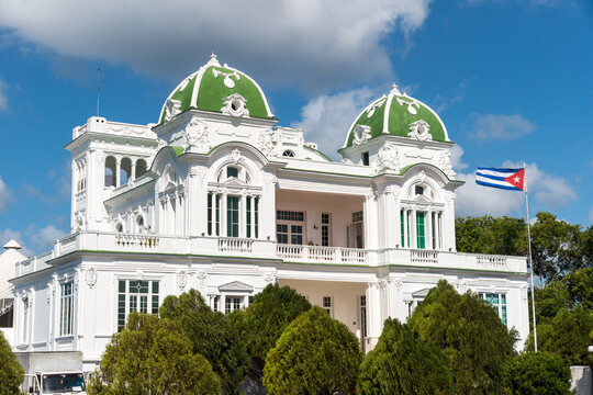 Cuba, Cienfuegos, Punta Gorda. Cienfuegos Club.  Former exclusive yacht club, now an upscale tourist restaurant and marina.