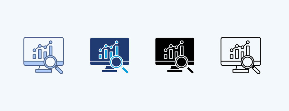 Data Analytics Multiple Icon Illustration Vector