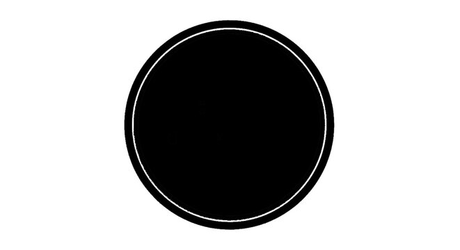 Minimal black silhouette icon, simple flat vector, bold black shape, no, no shading black circular icon with white outline on a, flat icon style