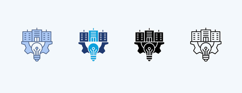 Enterprise Innovation Multiple Icon Illustration Vector