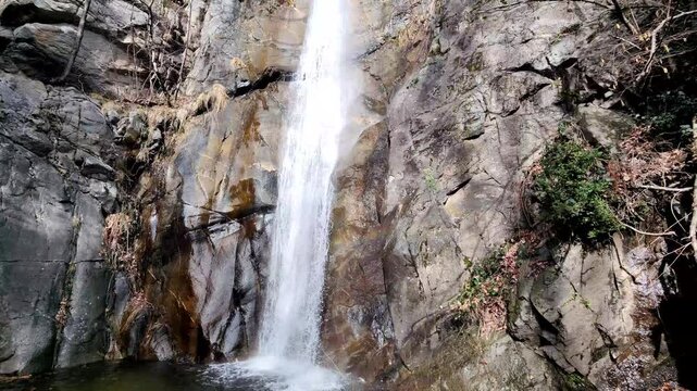 Video of Salt del Grill Waterfall, an iconic waterfall located in the Vall de Ribes, near Queralbs in Girona, Catalonia, Spain