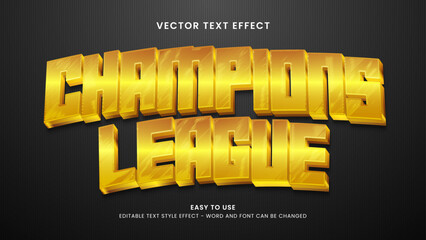 champions league editable text effect 3d vector © cuplis design