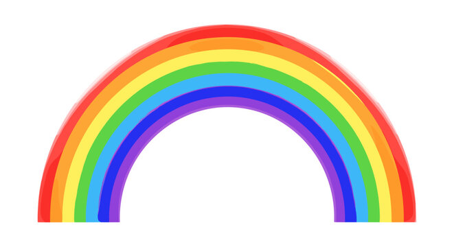 Colorful rainbow arch with vibrant rainbow colors