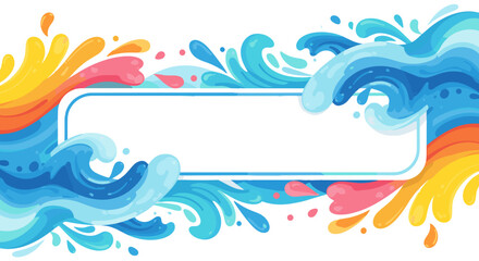Naklejka premium Colorful abstract splash design with flowing shapes