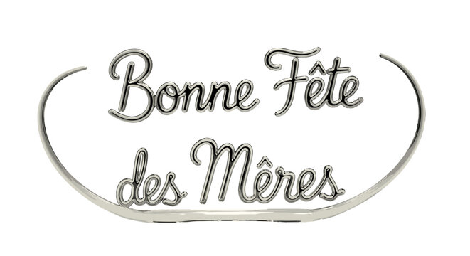 French phrase bonne fte des mres in elegant script