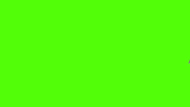 Torn paper transition animation revealing green screen chroma key background