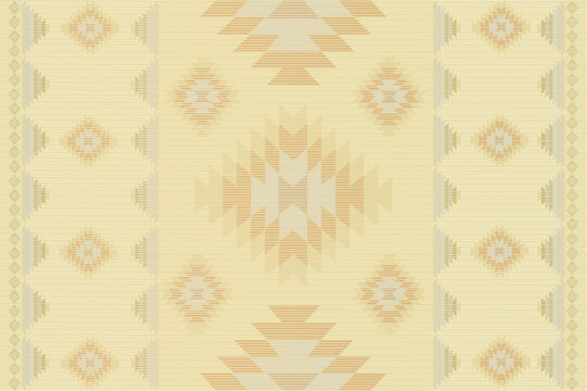 Seamless Tribal Stripe Pattern, Ethnic Geometric Navajo Aztec Background in Earth Tone Colors