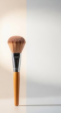 Cosmetic brush on white