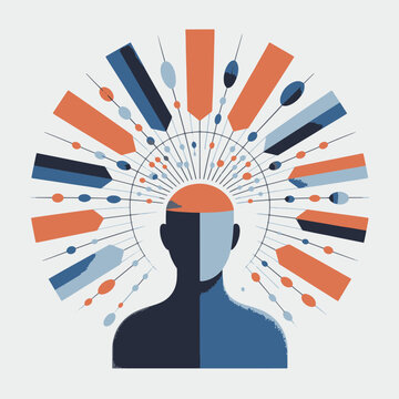 Abstract AI Thought Process Visualization