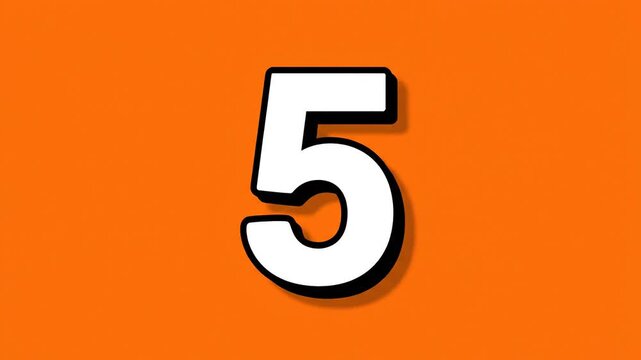 A comic style explosion video featuring the number five bursting through smoke