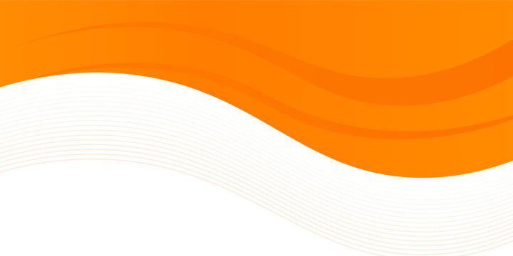 PrintVector orange line background curve element with white space for text and message design, overlapping layers, vector