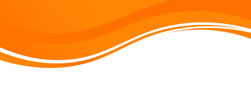 PrintVector orange line background curve element with white space for text and message design, overlapping layers, vector