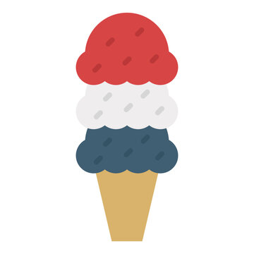 Sweet Patriotic Ice Cream Cone