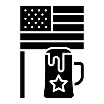 USA Flag and Beer Mug