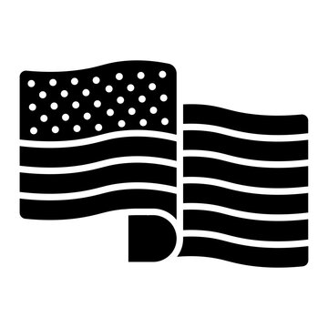 Waving American National Flag Fabric