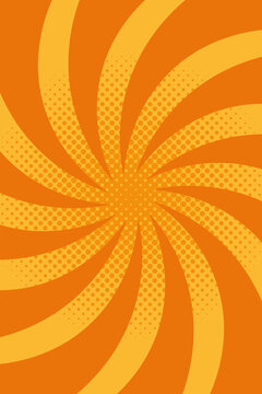 Yellow comic zoom lines background