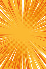 Obraz premium Yellow comic zoom lines background