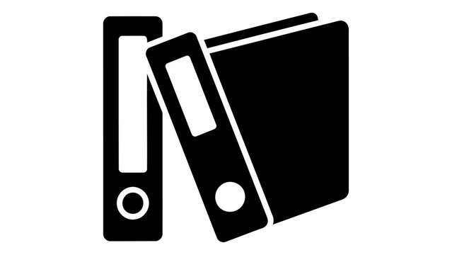 Cd storage binder case icon vector illustration of office folders for document or media storage