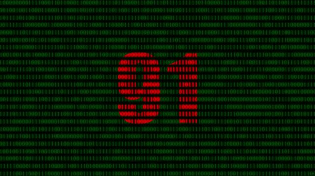 Digital countdown timer number 91 with red binary code overlay on green matrix background, for technology projects