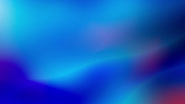 Deep blue and azure gradient loop with smooth waves. Abstract holographic light effect creates a fresh modern texture. Perfect for tech-themed intro, outro, or wallpaper background