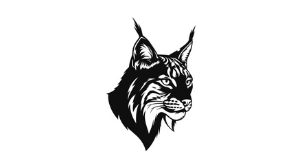 Detailed drawing of a bobcat head. © ariss