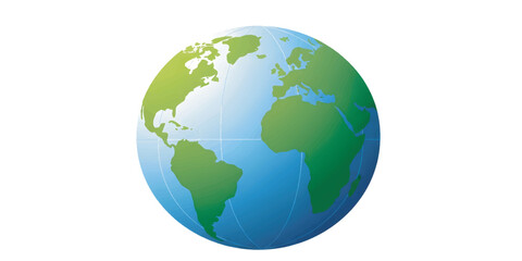 Fototapeta premium Globe Earth Planet World Map.