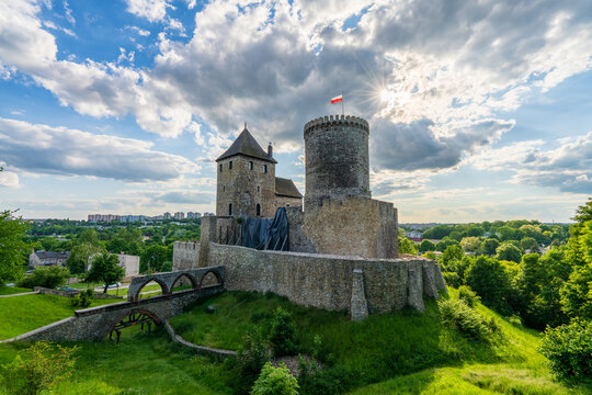 Bedzin Castle on sunny summer day. Poland