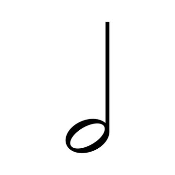 Half note music symbol icon