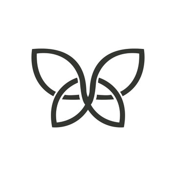 Infinity Knot Butterfly Logo Design for Eternal Beauty