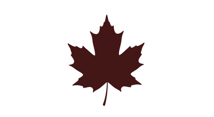 Fototapeta premium Red Maple Leaf Silhouette Illustration.