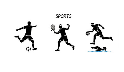 Fototapeta premium Hobby and recreation linear vector icon set for children and adults indoor and outdoor activities