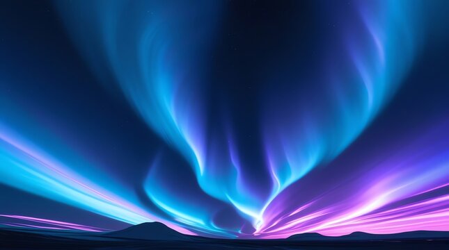 Vibrant Aurora Borealis Night Sky.