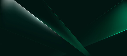 Obraz premium green and black abstract geometric luxury background vector. Social ads banner or Landing page.