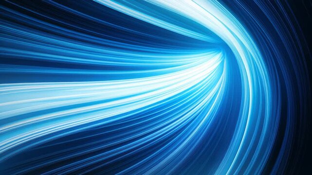 Abstract Tunnel of Light: An immersive digital tunnel of light, rendered in shades of blue, leading the eye into a captivating world of technology and futuristic concepts. 