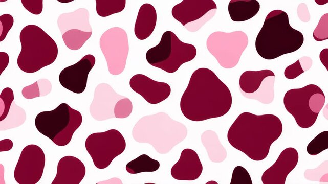 Abstract Blob Pattern: A contemporary and artistic pattern features an array of irregularly shaped blobs in varying shades of pink, creating a visually engaging and modern design.