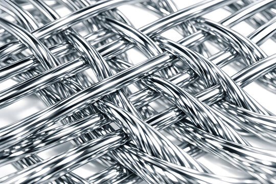 Intricate Woven Polished Chrome Cables