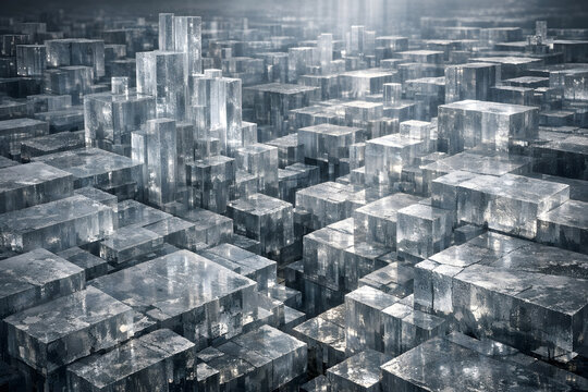 Crystalline Geometric Megacity Landscape
