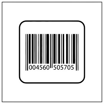 Barcode label with numbers and lines.
