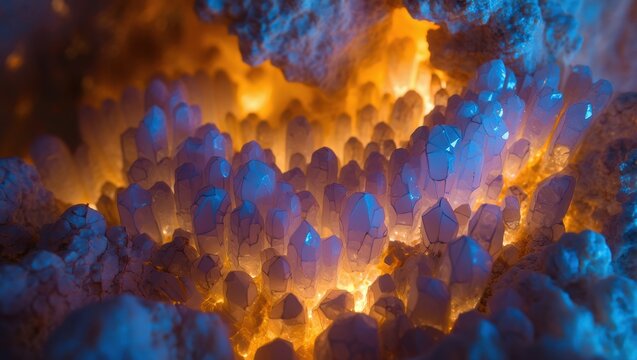 Luminous Quartz Crystal Formation