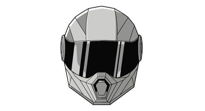 Futuristic Motorcycle Helmet with Visor.