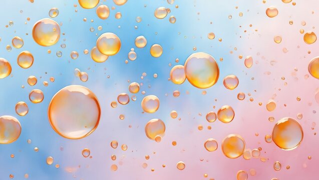 Abstract Bubbles in Pastel Hues