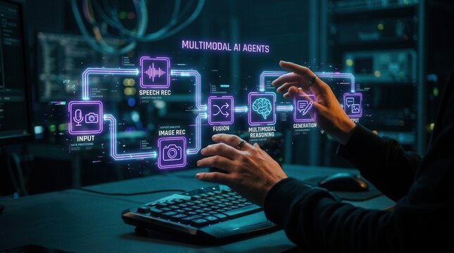 Multimodal AI Agents: Input Processing, Speech Recognition & Image Analysis Workflow