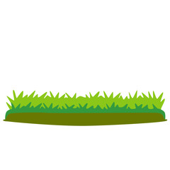 Green grass isometric patch, nature vegetation element, lawn field, vector illustration icon design. © Wisnu